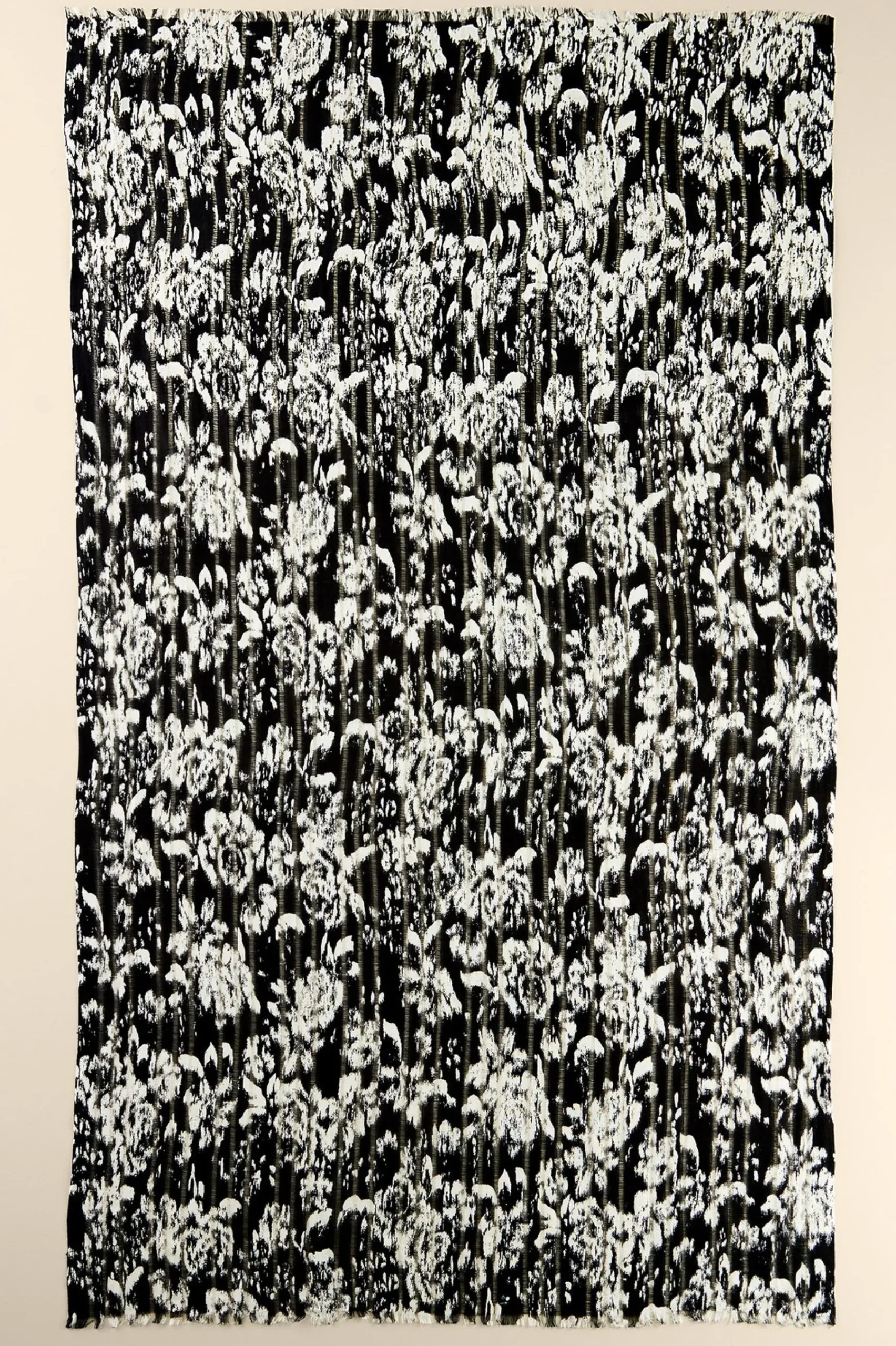 alba_ikat_wrap_scarf_4.webp Scarves & Wraps-Soft Surroundings Alba Ikat Wrap Scarf Black/White