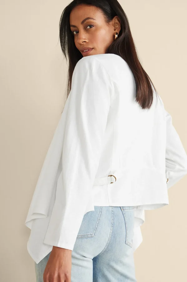 Linen Shop | Jackets & Coats-Soft Surroundings Alicante Linen Blend Topper Black