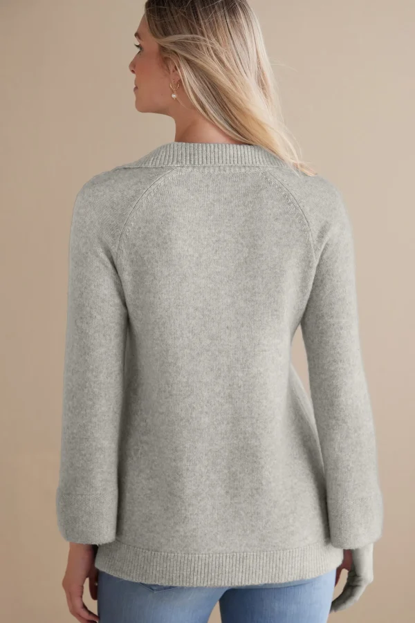 Into The Blues | Everyday Styles-Soft Surroundings Alice Sweater Light Heather Grey
