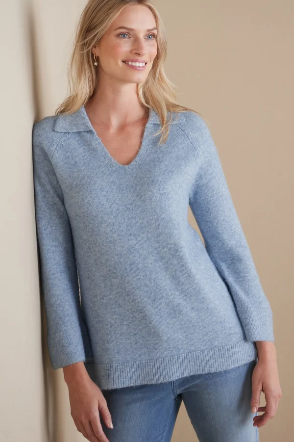 Into The Blues | Everyday Styles-Soft Surroundings Alice Sweater Light Heather Grey