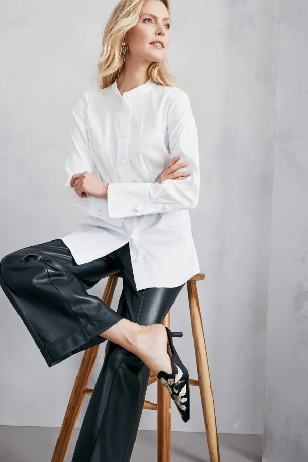 Feminine Flourish | long sleeve-Soft Surroundings Amia Shirt White