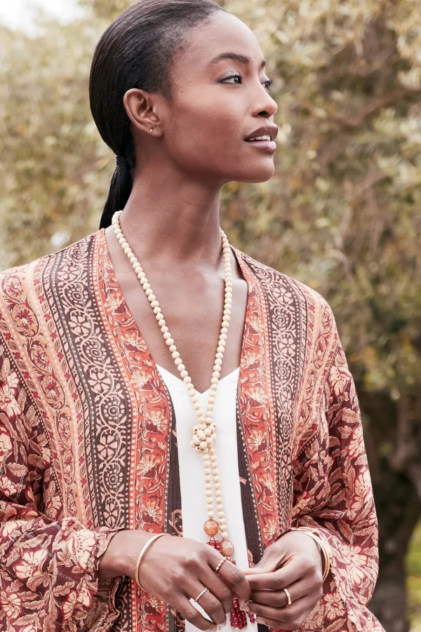 Necklaces | necklaces-Soft Surroundings Amina Tassel Lariat Necklace Red/Natural