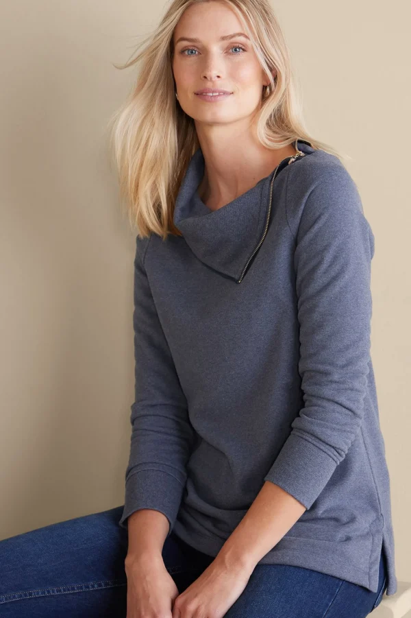 Into The Blues | Everyday Styles-Soft Surroundings Angie Tunic Cabernet Heather