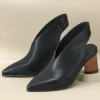 slides & mules-Soft Surroundings Antelope Hedda Slingback Mule Black
