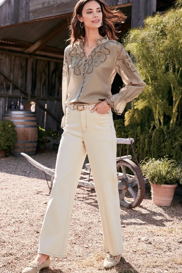 Feminine Flourish | Global Artistry-Soft Surroundings Anthos Top & Tank Stone Grey