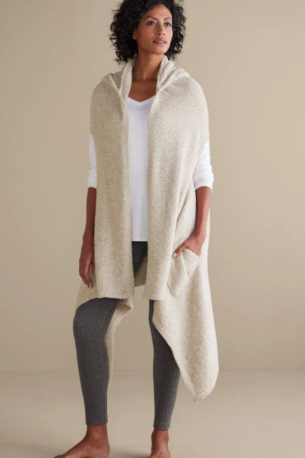 Scarves & Wraps-Soft Surroundings Ardelle Wrap with Pockets Black Speckle