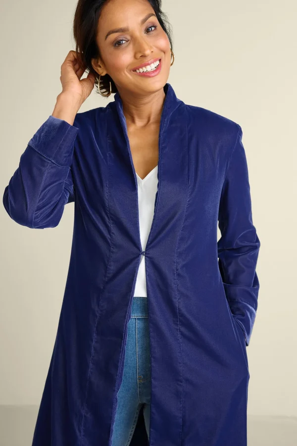 EVelvet Styles | Jackets & Coats-Soft Surroundings Aria Velvet Jacket Cabernet