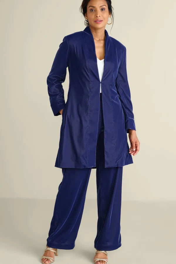 EVelvet Styles | Jackets & Coats-Soft Surroundings Aria Velvet Jacket Cabernet