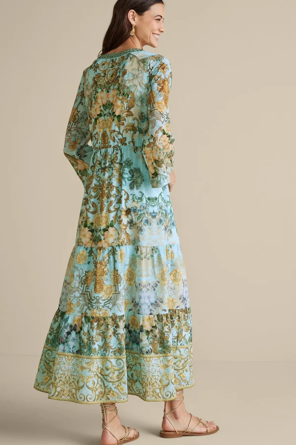 Feminine Flourish | Vacation Shop-Soft Surroundings Baroque Maxi Dress Multi Floral