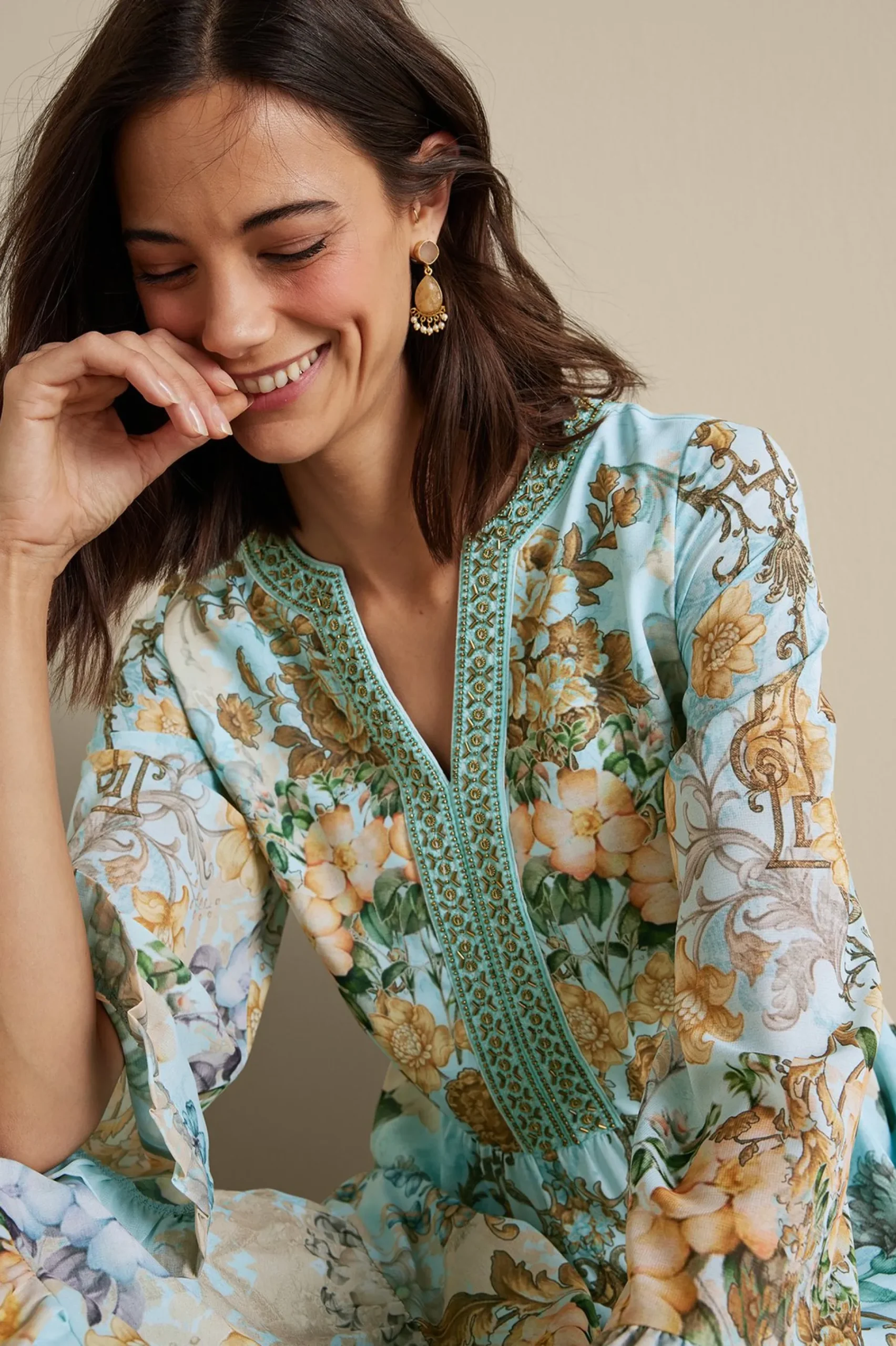 baroque_maxi_dress_4.webp Feminine Flourish | Vacation Shop-Soft Surroundings Baroque Maxi Dress Multi Floral