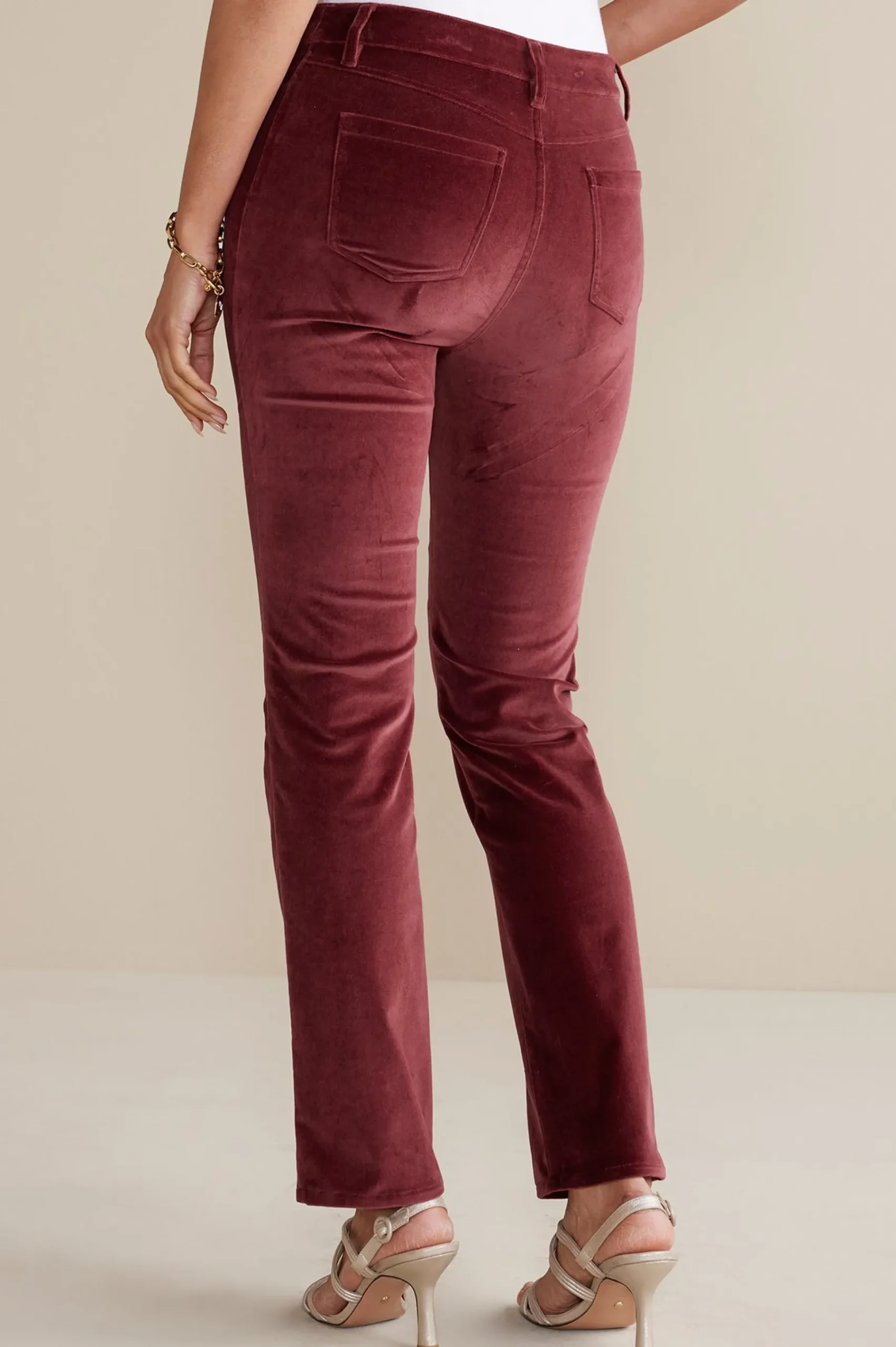 blakely_velveteen_pants_2.webp EVelvet Styles | full length-Soft Surroundings Blakely Velveteen Pants Cabernet