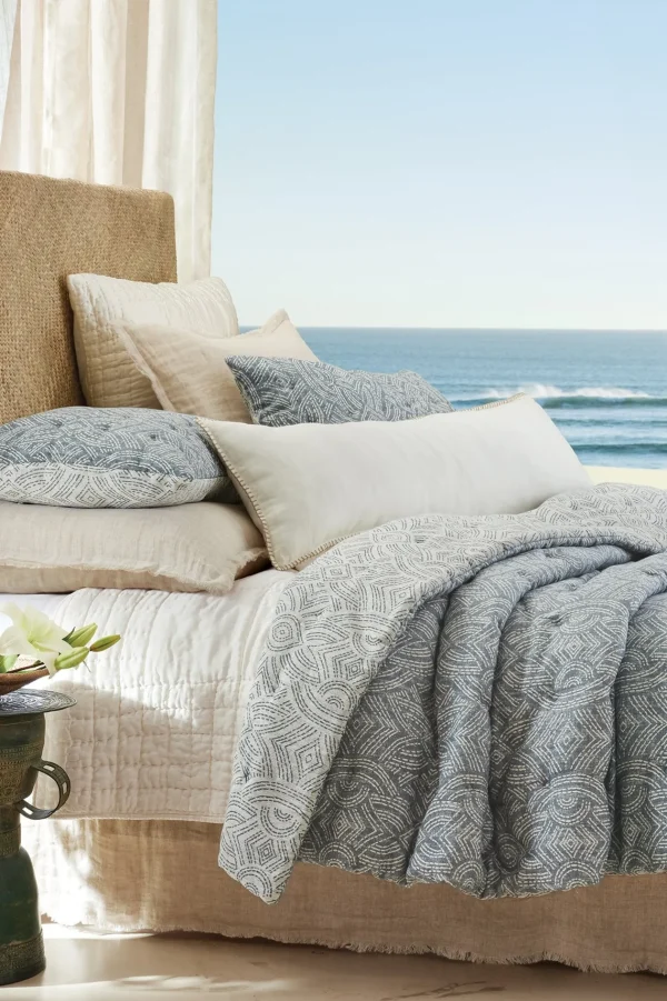 pillowcases & shams-Soft Surroundings Blanche Voile Euro Sham Ivory