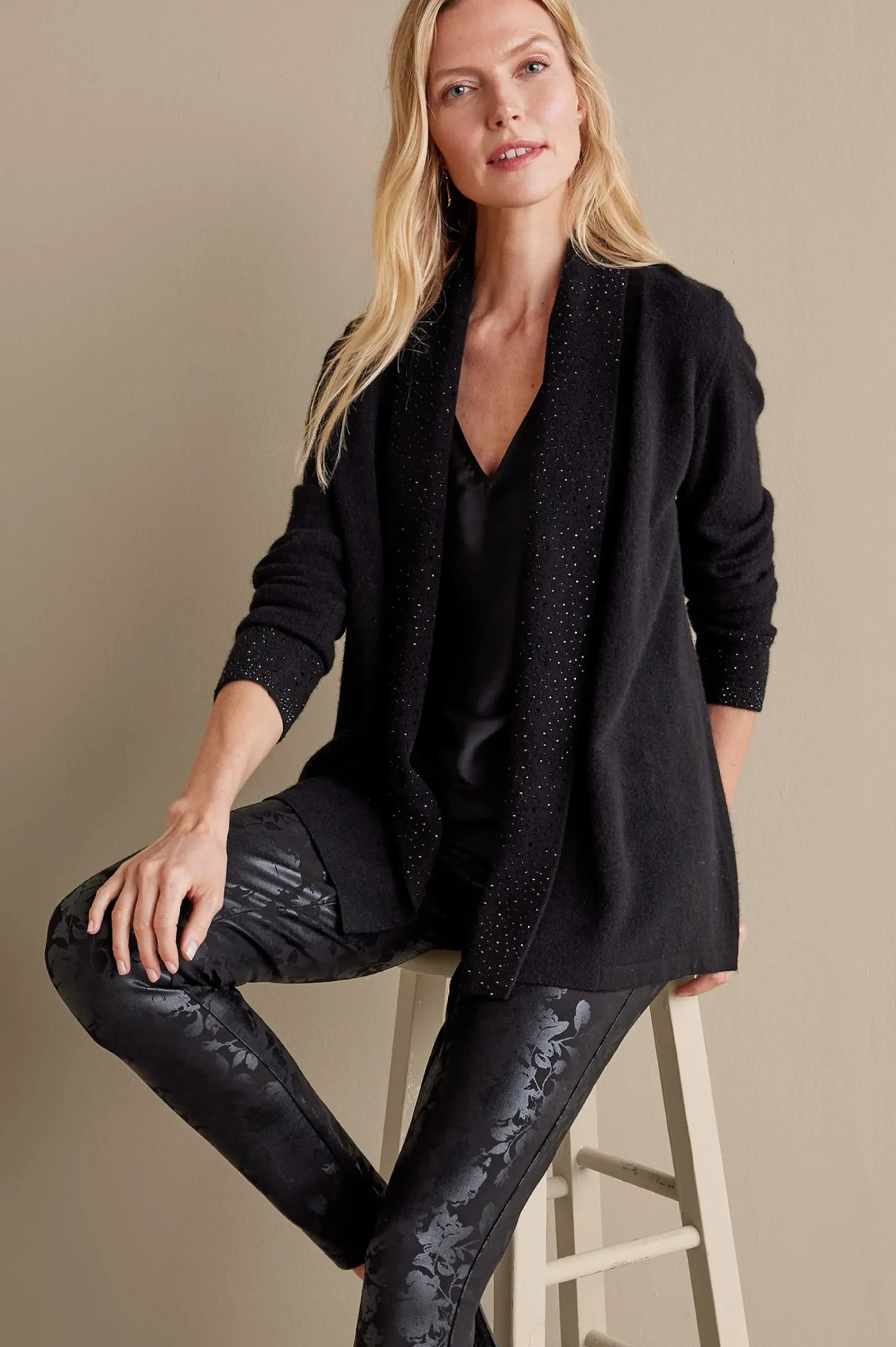 celeste_cashmere_cardigan_1.webp Everyday Styles | Sweaters & Cardigans-Soft Surroundings Celeste Cashmere Cardigan Black