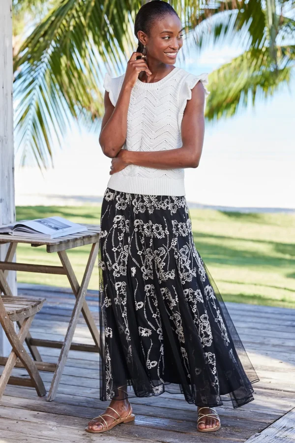 Sweaters & Cardigans | sleeveless-Soft Surroundings Celina Flutter Sleeve Sweater Ivory Pearl