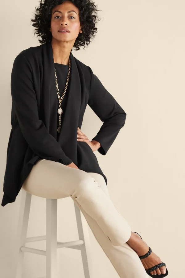 Jackets & Coats-Soft Surroundings Ceri Knit Jacket Black