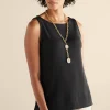 Vacation Shop | sleeveless-Soft Surroundings Ceri Knit Sleeveless Top Black