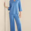 Into The Blues | full length-Soft Surroundings Ceri Knit Wide-Leg Pants Black