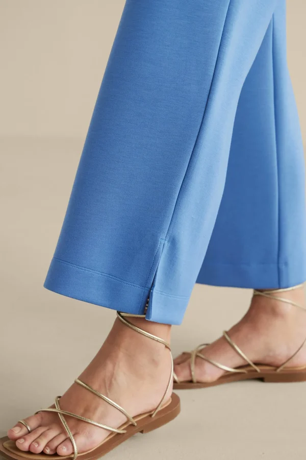 Into The Blues | full length-Soft Surroundings Ceri Knit Wide-Leg Pants Black