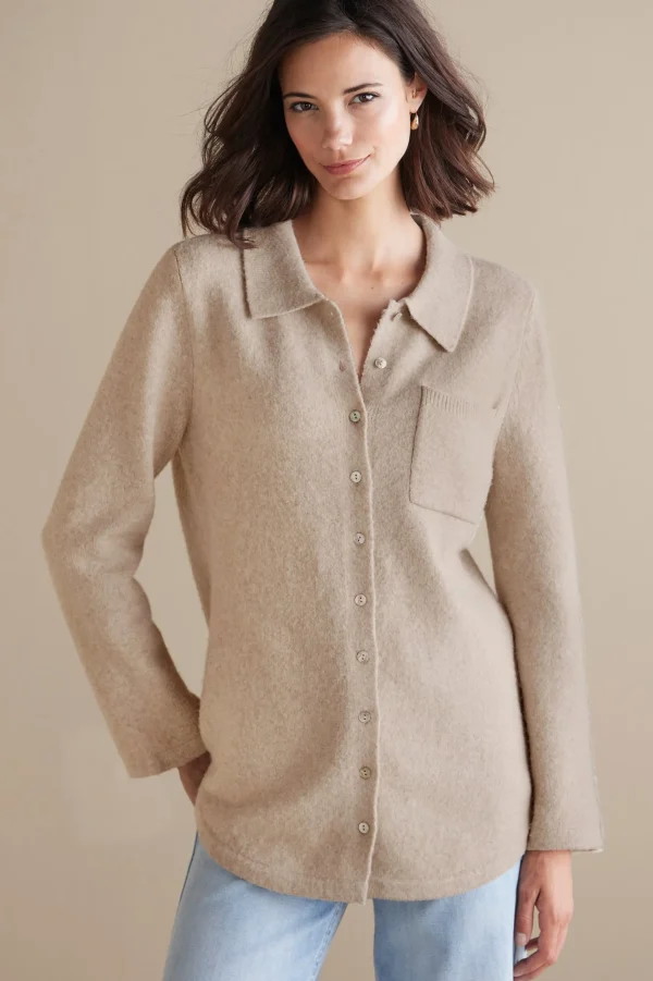 Sweaters & Cardigans-Soft Surroundings Charisse Cardigan Feather Heather