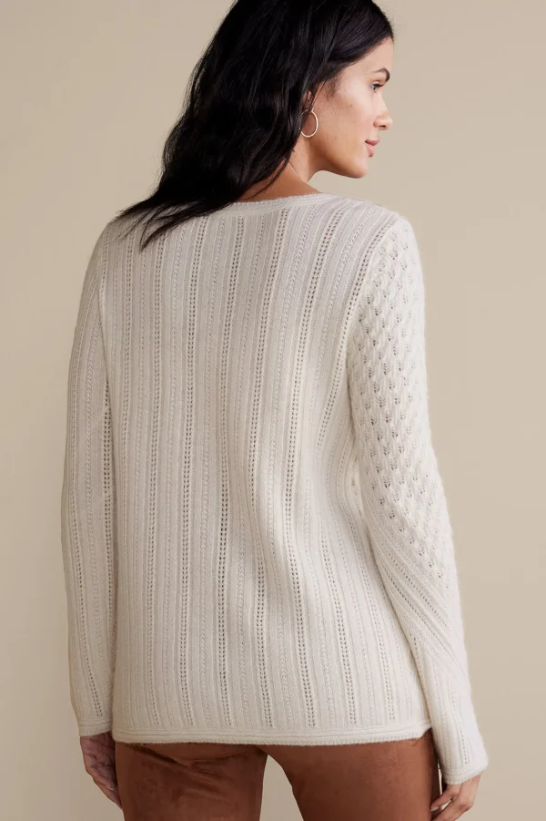 Sweaters & Cardigans | long sleeve-Soft Surroundings Charlette Cashmere Sweater Cerulean