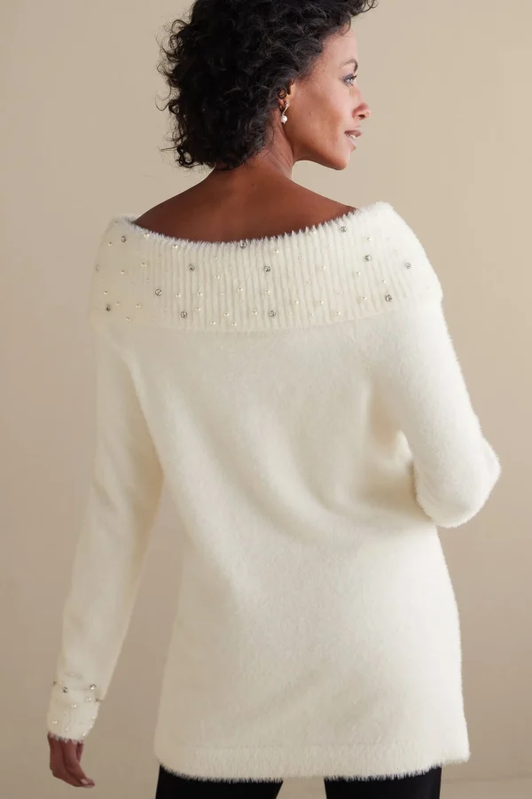 Sweaters & Cardigans | long sleeve-Soft Surroundings Christina Sweater Ivory Pearl