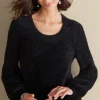 Sweaters & Cardigans | long sleeve-Soft Surroundings Ciara Sparkle Sweater Black