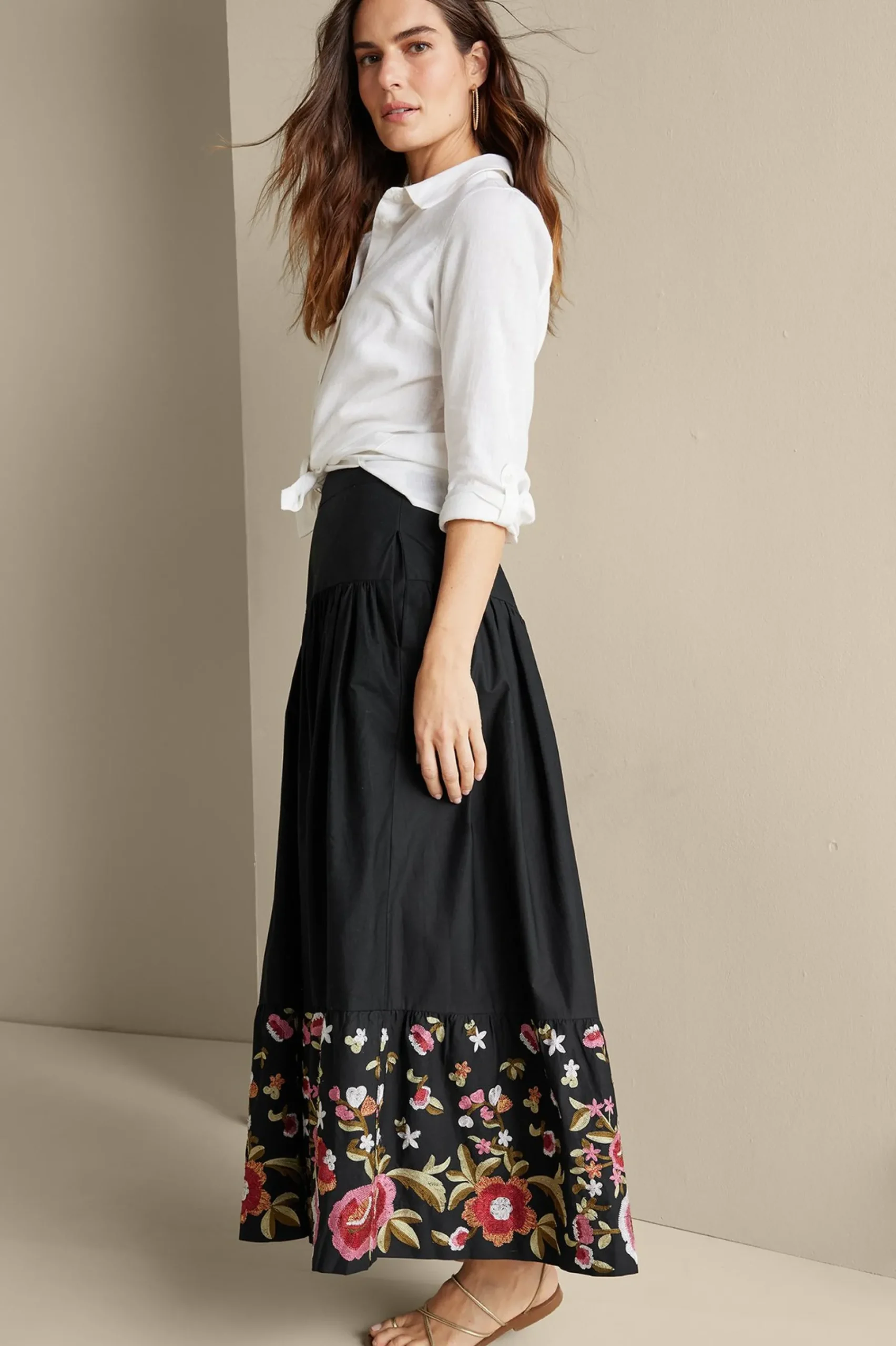 cindi_embroidered_maxi_sk_5.webp Feminine Flourish | Vacation Shop-Soft Surroundings Cindi Embroidered Maxi Skirt Black