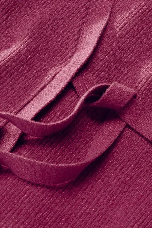 Sweaters & Cardigans | long sleeve-Soft Surroundings Clare Wrap Sweater Dark Fuchsia