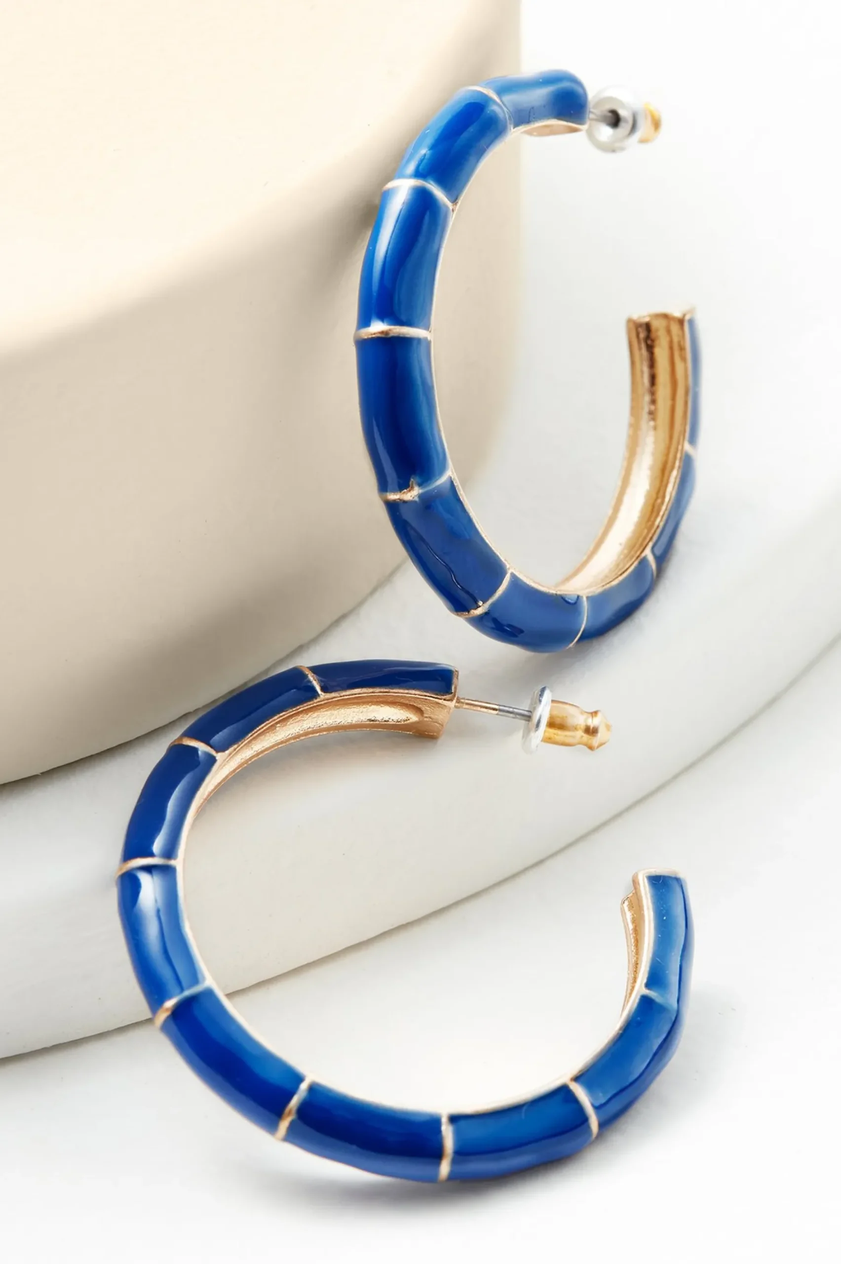 cleo_hoop_earring_0.webp Earrings | earrings-Soft Surroundings Cleo Hoop Earring Blue