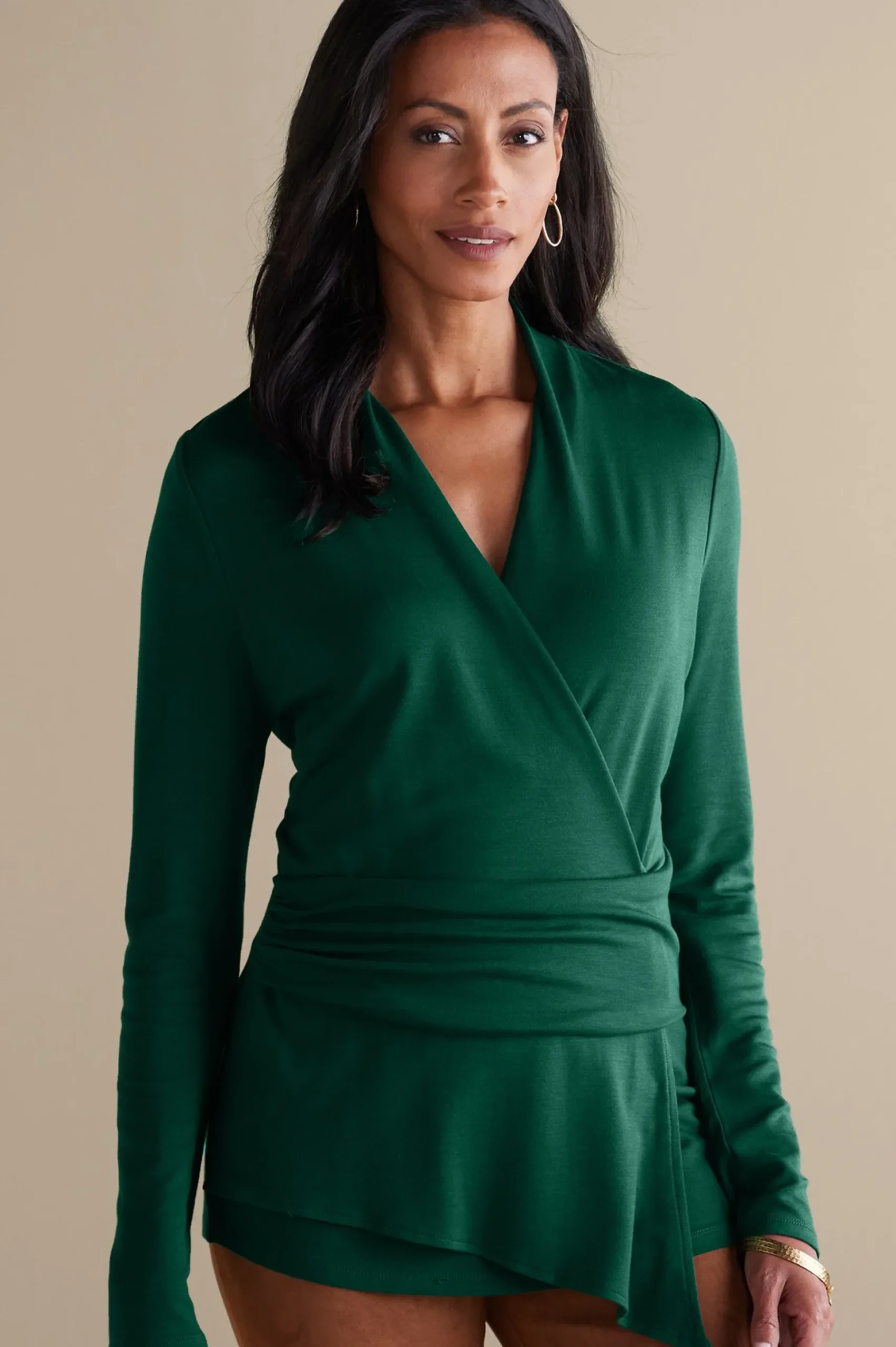 daina_top_0.webp long sleeve | pullovers-Soft Surroundings Daina Top Jewel Green