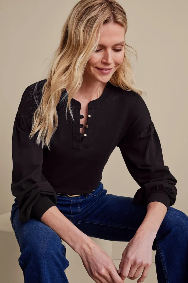 long sleeve | pullovers-Soft Surroundings Deandra Top Black