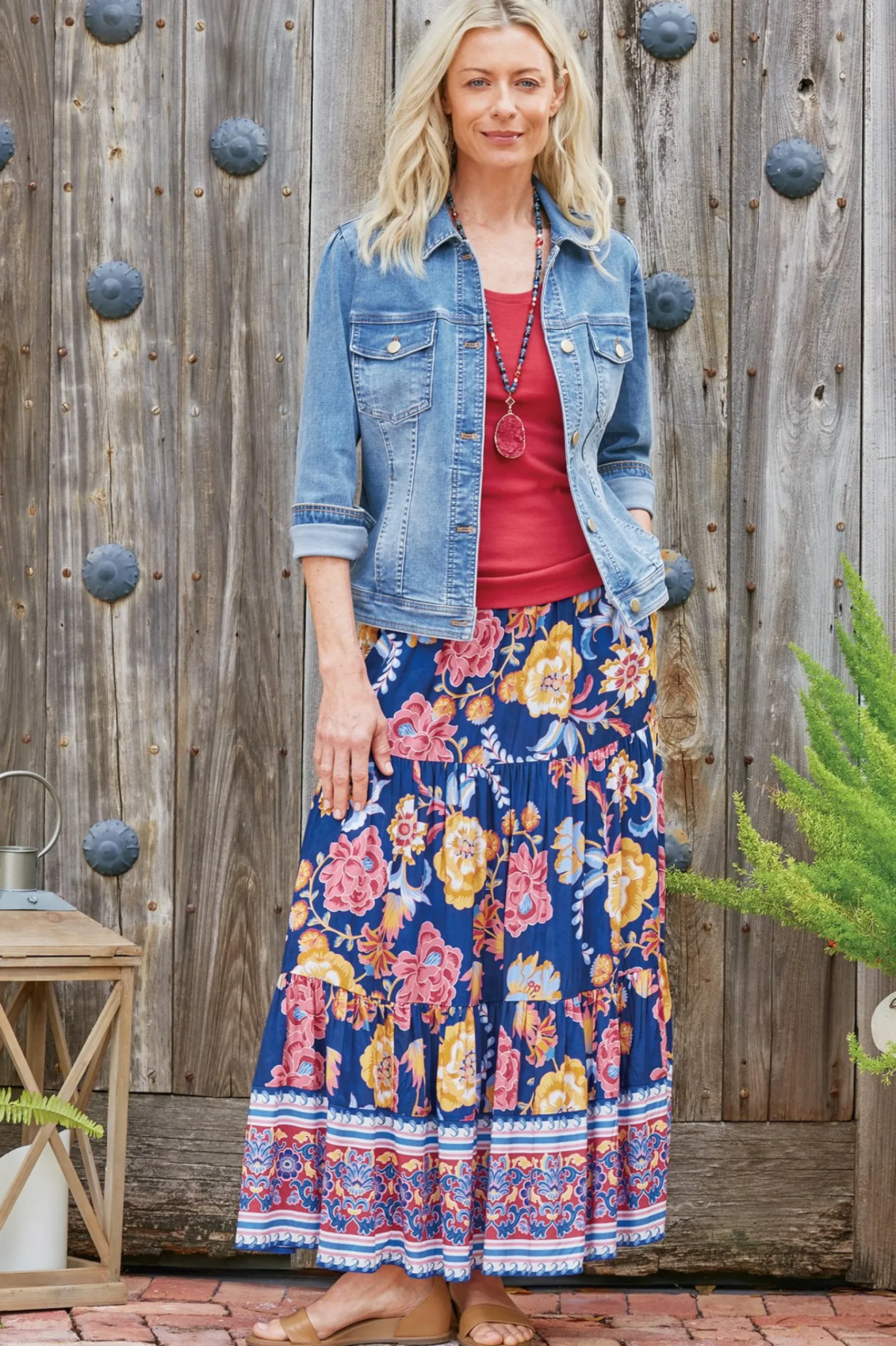 diana_shapely_denim_jacke_3.webp Into The Blues | Vacation Shop-Soft Surroundings Diana Shapely Denim Jacket Light Rain Wash