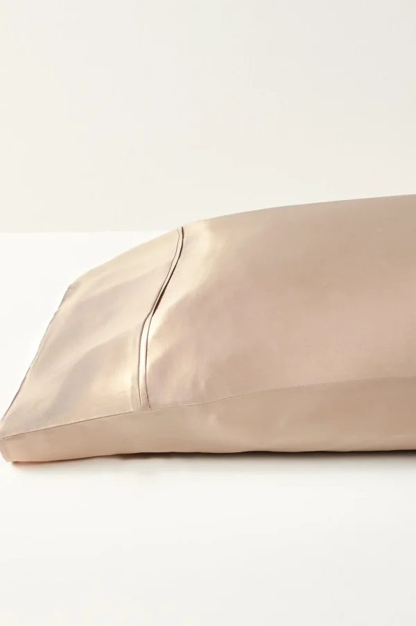 pillowcases & shams-Soft Surroundings Dreamy Silk Pillowcase Misty Blue
