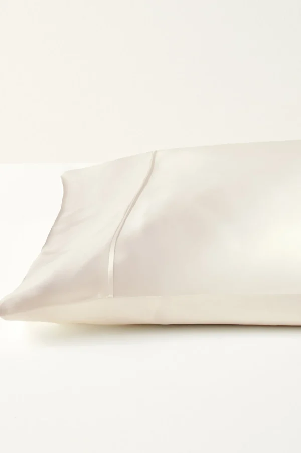 pillowcases & shams-Soft Surroundings Dreamy Silk Pillowcase Misty Blue