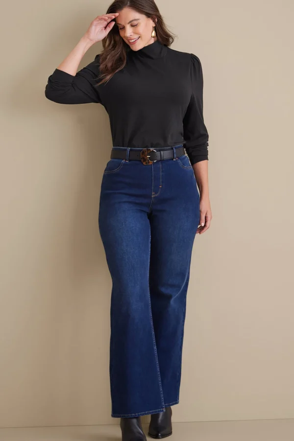 Everyday Styles | long sleeve-Soft Surroundings Emme Turtleneck Top Black