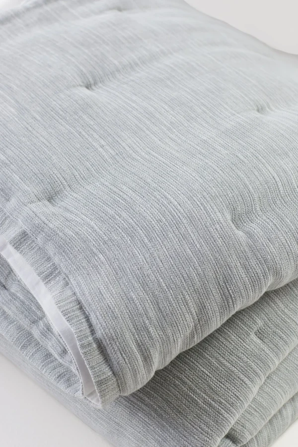 comforters-Soft Surroundings Evie Textured Comforter Silver Sea