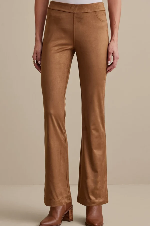 full length | bootcut-Soft Surroundings Faux Suede Bootcut Pants Black
