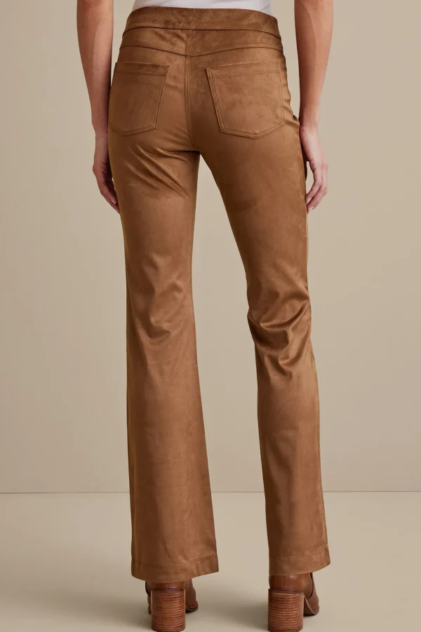 full length | bootcut-Soft Surroundings Faux Suede Bootcut Pants Black