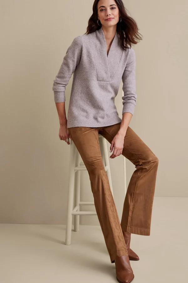 full length | bootcut-Soft Surroundings Faux Suede Bootcut Pants Black