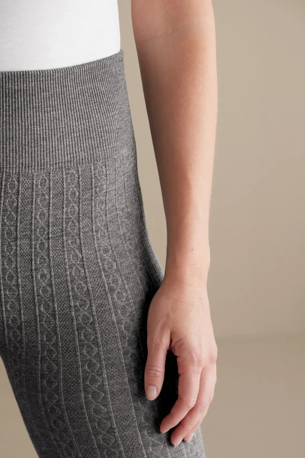 Leggings | full length-Soft Surroundings Fleece Lined Leggings Light Charcoal