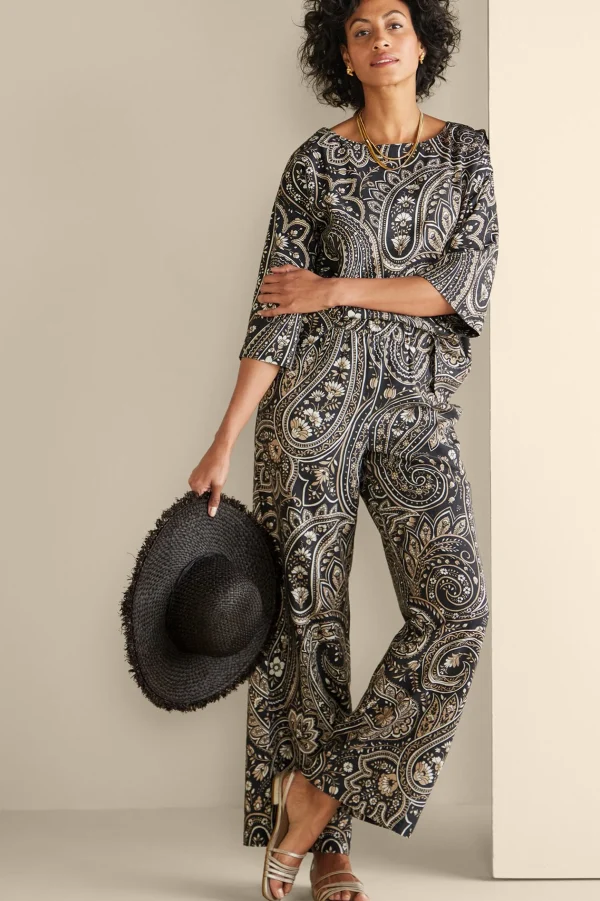 Vacation Shop | full length-Soft Surroundings Fleur Pants Global Paisley