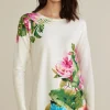 Sweaters & Cardigans | sweaters-Soft Surroundings Garden Bloom Sweater Ecru