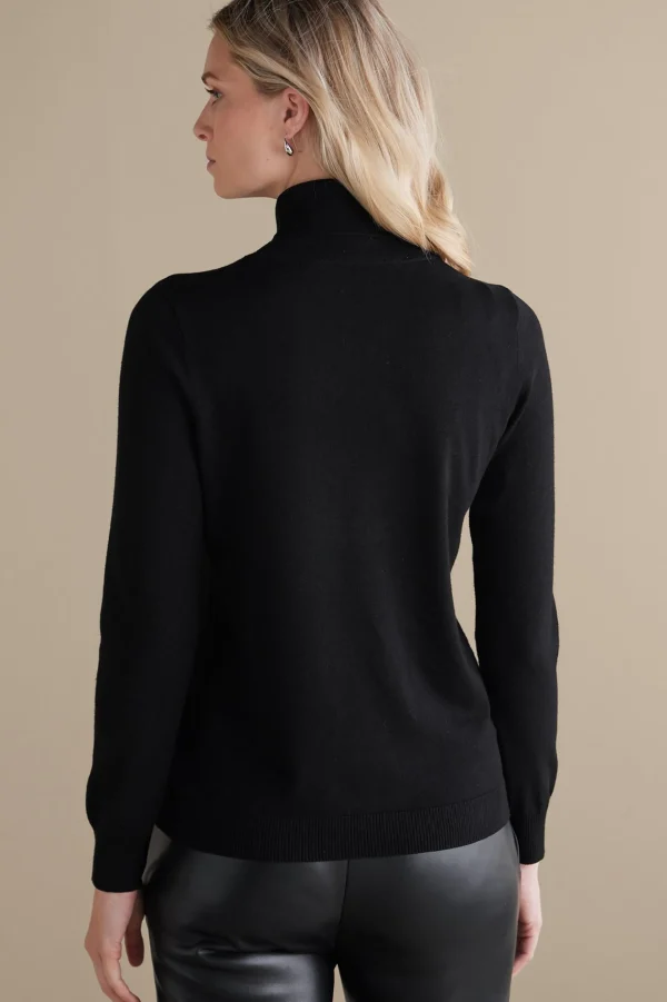 Everyday Styles | Sweaters & Cardigans-Soft Surroundings Genevieve Turtleneck Sweater Black
