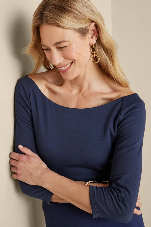 Into The Blues | Vacation Shop-Soft Surroundings Giada Top Navy