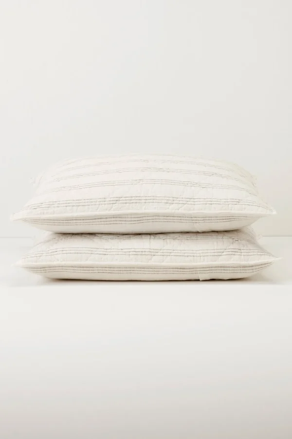 pillowcases & shams-Soft Surroundings Grayson Cotton Sham Ivory