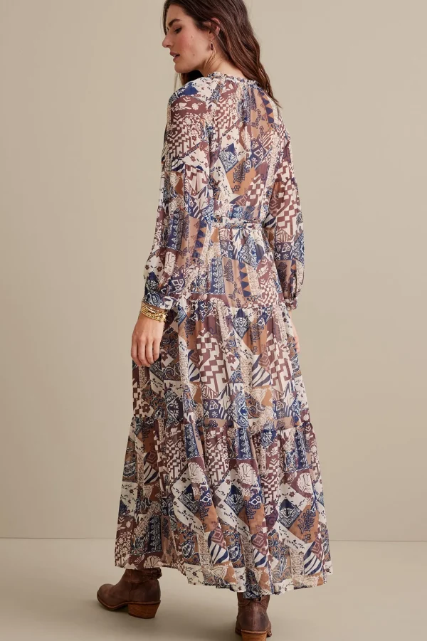Feminine Flourish | between season-Soft Surroundings Hailey Dress Multi Patchwork