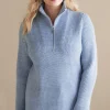 Into The Blues | Everyday Styles-Soft Surroundings Hallie Half Zip Sweater Faded Denim