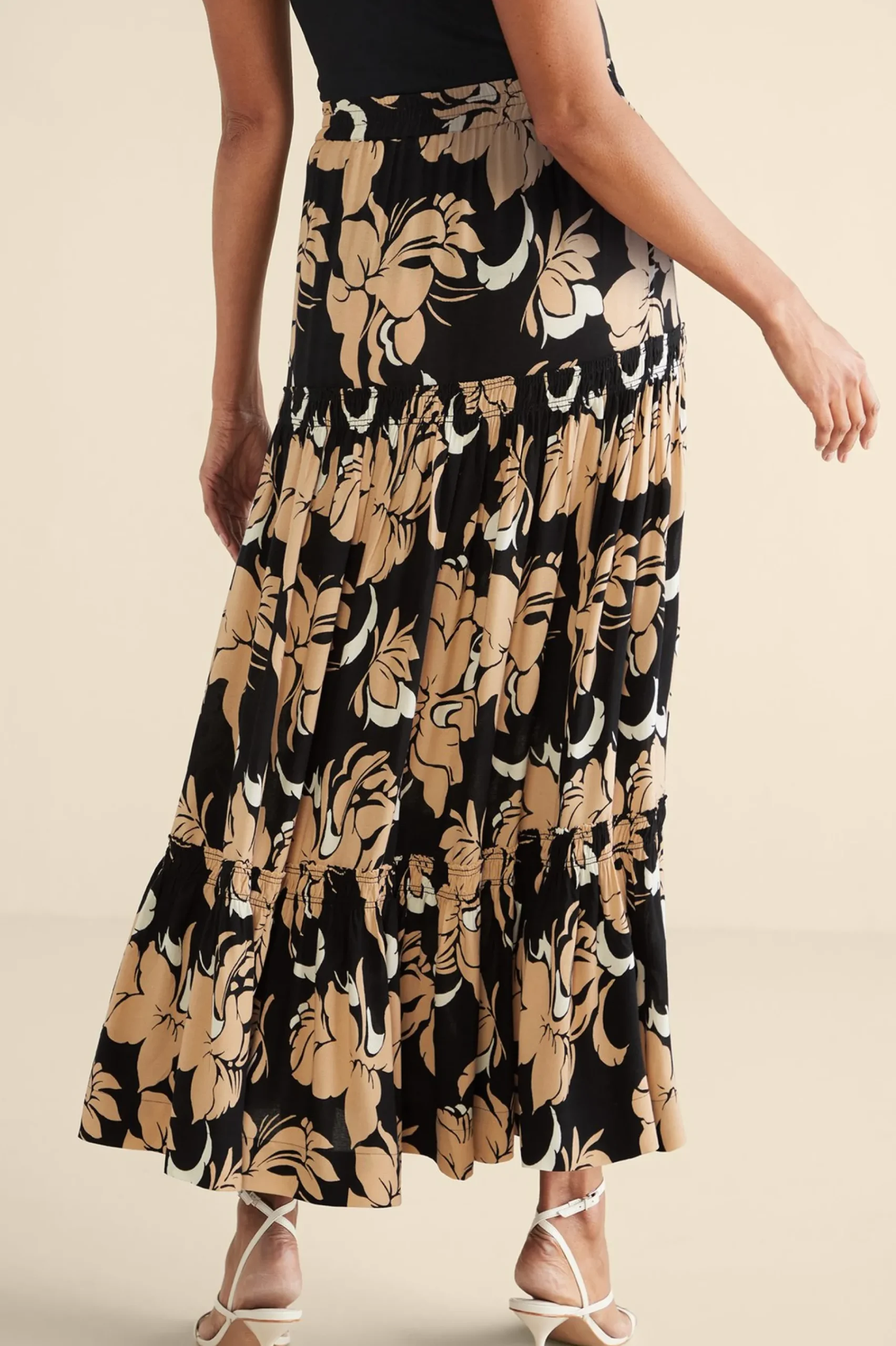 halona_maxi_skirt_2.webp Vacation Shop | Skirts-Soft Surroundings Halona Maxi Skirt Menara Bloom Neutral