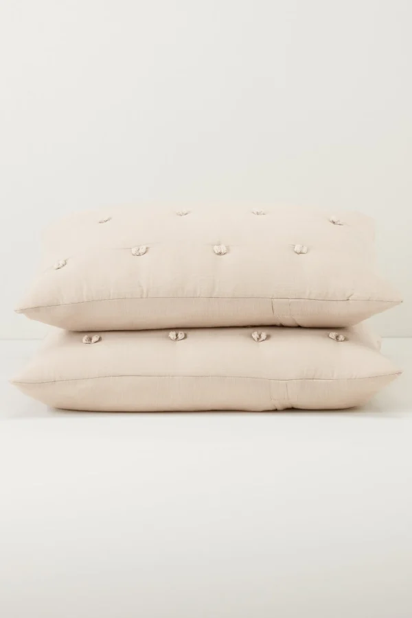 pillowcases & shams-Soft Surroundings Harlow Tufted Sham Beige