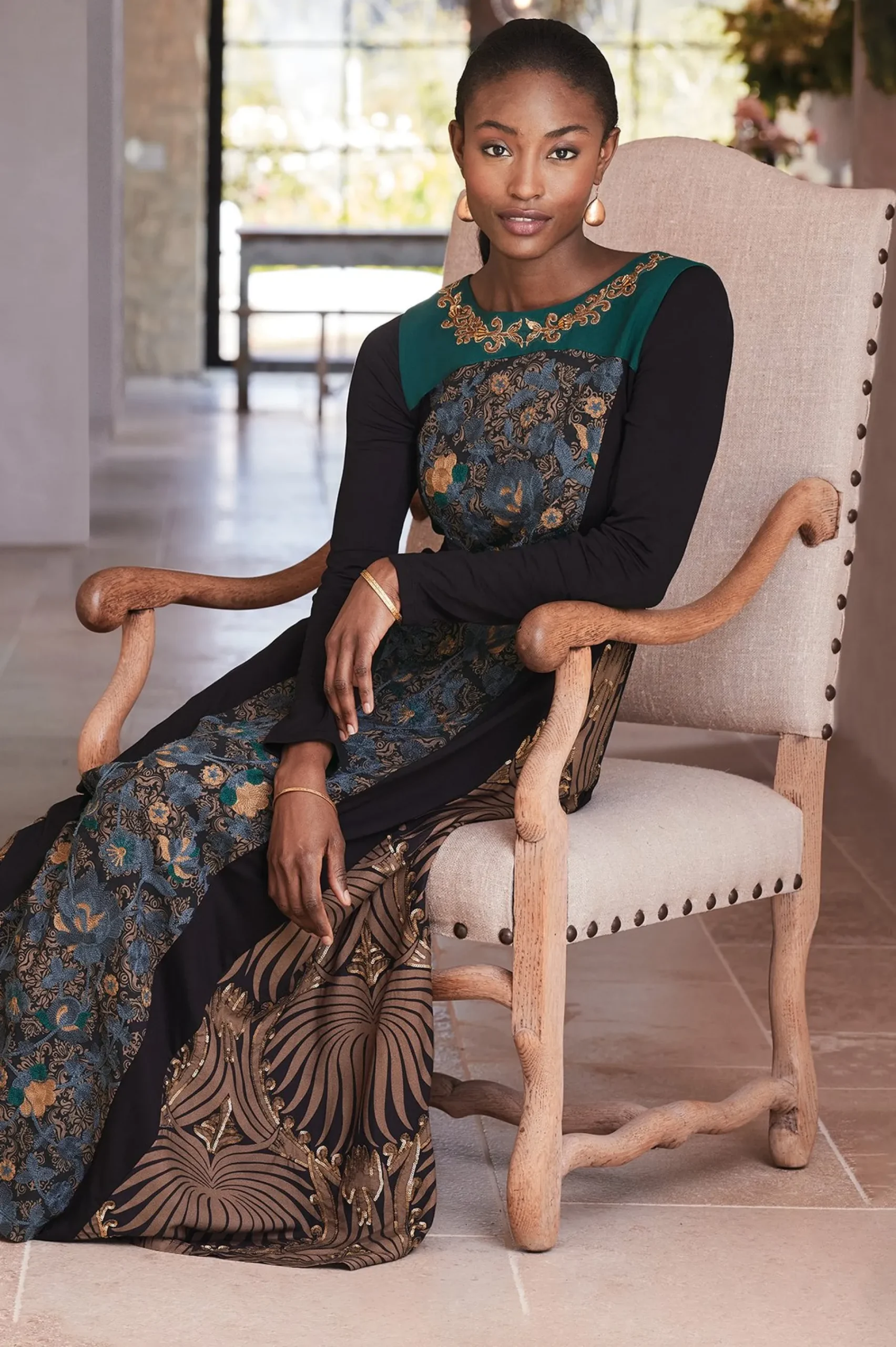 icon_sultana_dress_3.webp Global Artistry | forever favorites-Soft Surroundings Icon Sultana Dress Tribal/Floral Multi